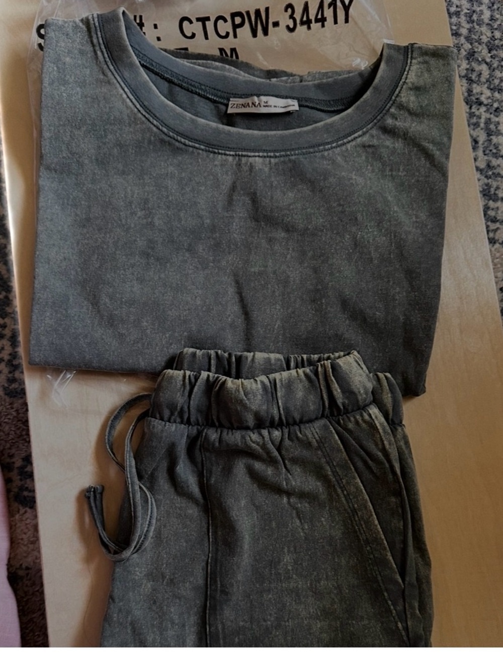 Ash Jade Mineral Wash Short Set - Ash Jade - Picture 6 of 7